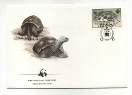 1ER JOUR SEYCHELLES AFRIQUE TORTUE  PATTE WWF - Turtles