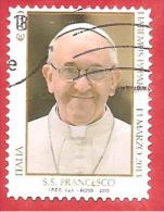 ITALIA REPUBBLICA USATO - 2013 - Pontificato Di Papa Francesco - € 0,70 - S. 3388 - 2011-20: Usati