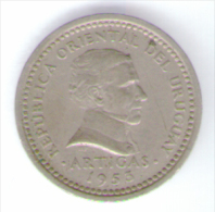 URUGUAY 2 CENTESIMOS 1953 - Uruguay