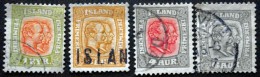 Iceland 1907 Minr.48-50+552  (O)   ( Lot Ks 401 ) - Gebraucht