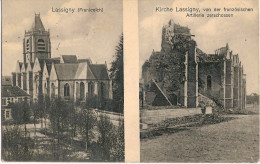 60  FELD POSTKARTE KIRCHE  LASSIGNY VON DER FRANZOSISCHEN ARTILLERIE ZERSCHOSSEN - Lassigny