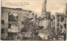 60  FELD POSTKARTE ZERSTORTES HAUS IN LASSIGNY - Lassigny