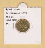 HONG   KONG   10  CENTIMOS   1.998    KM#66  LATON  ACERO     SC/UNC      DL-8908 - Hongkong