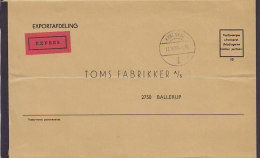 Denmark Unfranked (Modtager Betaler Porto) EXPRES Label  KØBENHAVN (1.) 1980 Cover Brief To BALLERUP - Macchine Per Obliterare (EMA)
