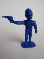 FIGURINE THUNDERBIRDS COMANSI 80's En Plastique Souple Lady Scott Tracy 2 Monochrome Bleu Thunderbird - Other & Unclassified