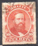 Brésil ; Brazil ;1876 ; N°Y : 30 ; Ob ; " Pedro II " ; Cote Y: 40.00 E. - Oblitérés