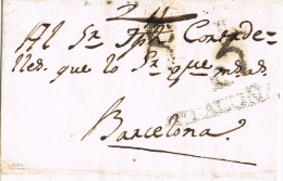 7090. Carta Entera Pre Filatelica JUNEDA (Lerida) 1798 - ...-1850 Voorfilatelie