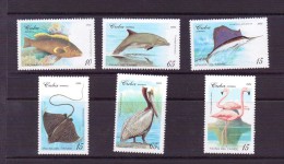 CUBA 1994  DAUPHINS-POISSONS-OISEAUX  YVERT N°3400/05  NEUF MNH** - Delfines