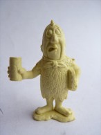 RARE FIGURINE PIERRAFEU - FLINTSTONE - MARX 1961 Reprint 1991 Monochrome AVEC CHOPPE - Altri & Non Classificati