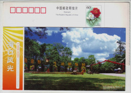 Wildlife Animal Zebra,giraffe,China 2003 Dongshan Safari Zoo & Tropical Botanic Garden Advertising Pre-stamped Card - Jirafas