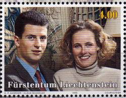 Hochzeit Prinz Alois 1993 Liechtenstein 1065 Plus Block 15 ** 13€ Herzogin Sophie Zu Bayern Bloque M/s Bloc Sheet Europa - Blocks & Sheetlets & Panes