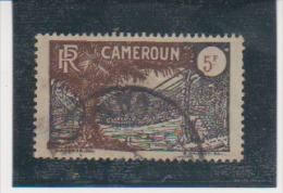 French Cameroun Scott # 209 Used 1927 Catalogue $2.00  Bridge - Usados