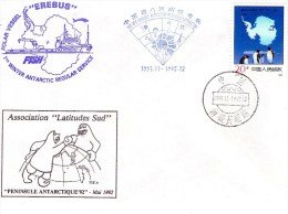 EREBUS - Association Latitudes Sud - 1  Enveloppe Timbrée Chine - Research Stations