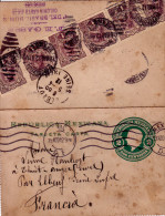 MEXIQUE - MEXICO ENTIER POSTAL AVEC COMPLEMENT D'AFFRANCHISSEMENT AU VERSO LE 5-4-1912 -MANQUE 2 TIMBRES. - Mexique