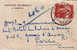 MEXIQUE - MEXICO - LETTRE DE LA LEGATION DE FRANCE A MEXICO LE 4-3-1940 - VERSO CACHET LEGATION DE FRANCE *MEXICO* . - Mexique