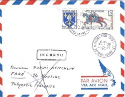 10152  Lettre De FRANCE Pour FARE - île HUAHINE - POLYNESIE - 2 Scans - Briefe U. Dokumente