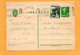 Norway 1946 Card Mailed - Brieven En Documenten