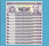 HONDURAS - 10x2 LEMPIRAS - 12.05.1994 - P 72 - UNC. - FOLLOWED NUMBERS-NOMBRES SUIVANTS-NUMEROS SEGUIDOS - Honduras