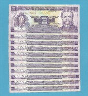 HONDURAS - 11 X 2 LEMPIRAS - 12.05.1994 - P 72 - UNC. - FOLLOWED NUMBERS-NOMBRES SUIVANTS-NUMEROS SEGUIDOS - Honduras