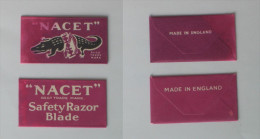 RAZOR BLADES - NACET ( Made In England ) - Set Of 2. Pcs. *** Razor Lame De Rasoir Rasierklinge Lame Di Rasoio CROCODILE - Scheermesjes