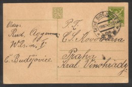 C00135 - Czechoslovakia (1924) Ceske Budejovice 3 (manual Postage Postmark), Postal Stationery - Briefe U. Dokumente