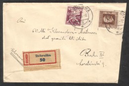C00126 - Czechoslovakia (1925) Dobruška (manual Postage Postmark), R-letter - Lettres & Documents