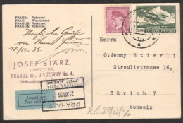C00283 - (1936) Praha 7 Letecká Pošta Poste Aérienne - Briefe U. Dokumente