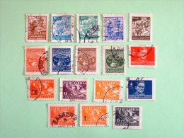 Yugoslavia 1945/47 - Marshal Tito - Soldiers - Partisans - City Of Jajce - Girl And Flag - Used Stamps