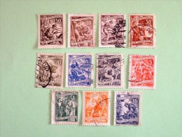 Yugoslavia 1950/51 - Fruit Harvest - Industry Electricity Cattle Lumbering Fishing - Used Stamps