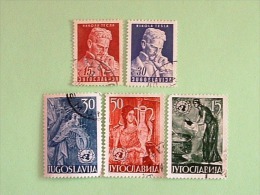 Yugoslavia 1953 - Nokola Tesla - United Nations - Peace Dove - Woman With Jar - Pouring Water - Used Stamps