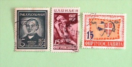 Yugoslavia 1953/54 - Lisinski - Macedonian Revolutionary - Flag - Used Stamps