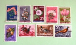 Yugoslavia 1957/58 Plants Flowers Birds Duck Pheasant - Used Stamps