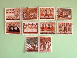 Yugoslavia 1957/61 Traditional Costumes Dance Drum Music - Used Stamps