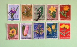 Yugoslavia 1963/65 Plants Flowers - Gebruikt