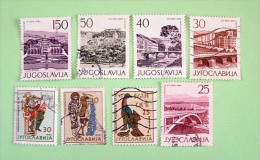 Yugoslavia 1964/65 Bridges Buildings Art Pheasant Evangel Saint - Used Stamps