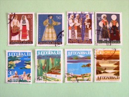 Yugoslavia 1964/65 Traditional Costumes Tourism Lake Falls - Used Stamps