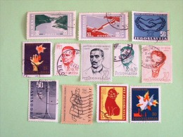 Yugoslavia 1964/65 Romania Hands Dove UIT Television Tower Soldier Cat Poet Tito - Used Stamps