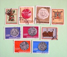 Yugoslavia 1966 Coins Art Dragon Shield Bishop - Used Stamps