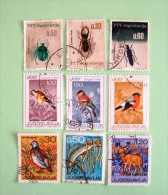 Yugoslavia 1966 Insects Beetles Birds Fish Deer Animal - Gebraucht