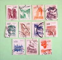 Yugoslavia 1966/76 Industry Hydroelectricity Lumber Motor Ship Steel Bridge Cable Factory Oil - Used Stamps