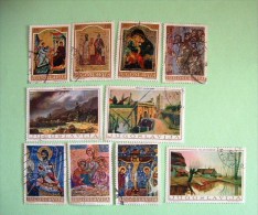 Yugoslavia 1968/69 Painting Medieval Icons Virgin Landscapes - Used Stamps