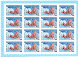 2008. Russia, 100y Of Swimming School,  Sheetlet, Mint/** - Blokken & Velletjes