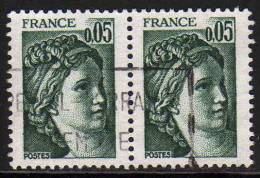 FRANCE : N° 1964 Oblitéré En Paire Horizontale (Type Sabine) - PRIX FIXE - - 1977-1981 Sabina Di Gandon