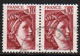 FRANCE : N° 1965 Oblitéré En Paire Horizontale (Type Sabine) - PRIX FIXE - - 1977-1981 Sabina Di Gandon