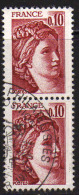 FRANCE : N° 1965 Oblitéré En Paire Verticale (Type Sabine) - PRIX FIXE - - 1977-1981 Sabine De Gandon