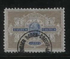 AUSTRIA EFFEKTEN-UMSATZSTEUR STOCK TRANSFER TAX REVENUE 1893 1FL BLUE & BROWN THIN TRANSPARENT PAPER PERF 10.50X10.50 - Revenue Stamps