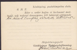 Sweden Postal Stationery Ganzsache Entier Brevkort Private Print LINKÖPING TRÄDGÅRDSFÖRENING 1915 (2 Scans) - Interi Postali