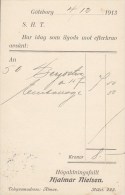 Sweden Postal Stationery Ganzsache Entier Brevkort Private Print HJALMAR NIELSEN, GÖTEBORG 1913 (2 Scans) - Postwaardestukken