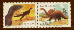 BRESIL Prehistoire. Animaux Prehistoriques (yvert N°2021/22) ** MNH, Sans Charniere. - Prehistorisch