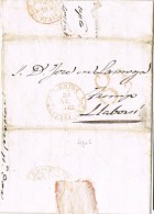 7107. Carta Entera Pre Filatelica LERIDA 1845 A Llavorsi - ...-1850 Prefilatelia